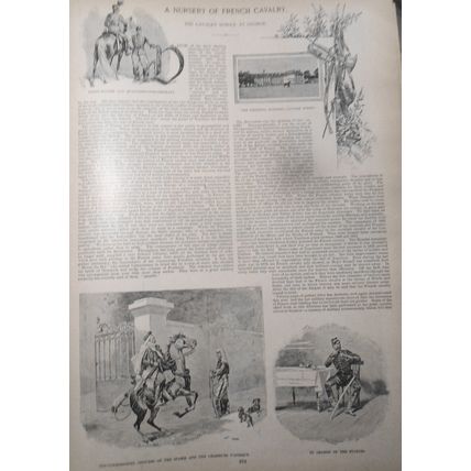 Harper's Weekly April 22, 1893 - Naval maneuvers; Circus; French cavalry;Artists