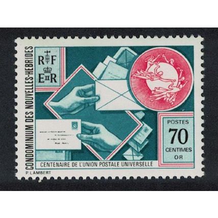 Fr. New Hebrides UPU 1974 MNH SG#F210a Sc#212