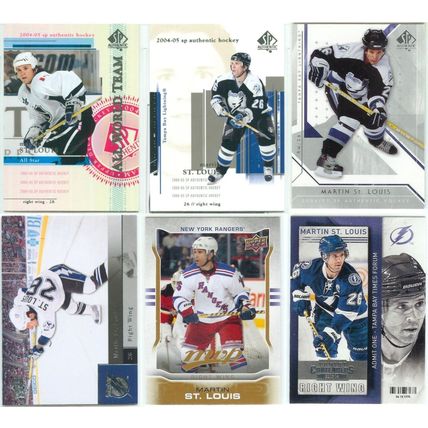 Martin St Louis 6x card lot