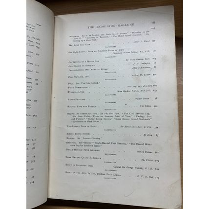 JAN TO JUNE 1909 THE BADMINTON MAGAZINE SPORTS BOUND VOL 28 BOOK (P12) AA