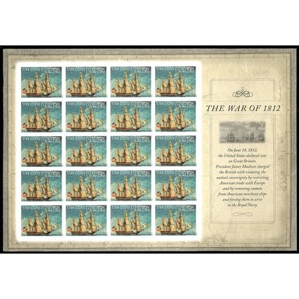 War of 1812 Bicentennial - Sheet of 20 Current Rate Stamps Scott 4703