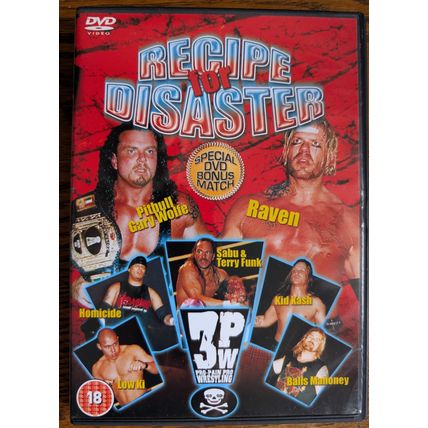 Wrestling 3PW RECIPE FOR DISASTER DVD (2003) Sabu Terry Funk WWE AEW NXT ECW CZW
