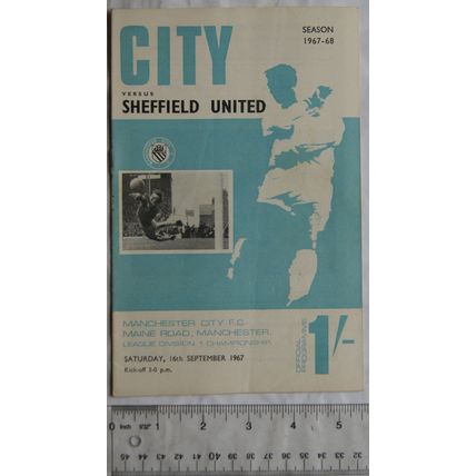 1967 programme Manchester City v. Sheffield United