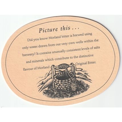 BEER MAT - MORLAND BREWERY - BITTER (PICTURE THIS) - (Cat No 037) - (1990)