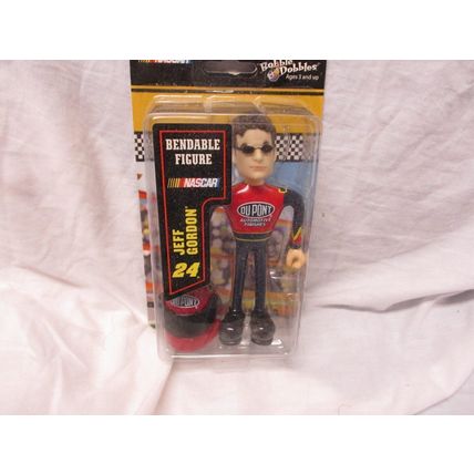 Jeff Gordon 24 Nascar Bobble Dobbles Bendable Figure 3 up Dupont