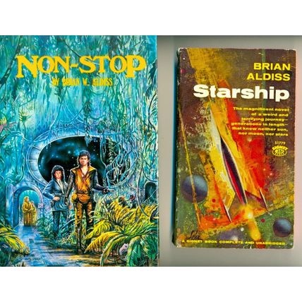 NON-STOP by Brian W. Aldiss 1989 SFBC 1st Ed hardcover book + bonus paperback