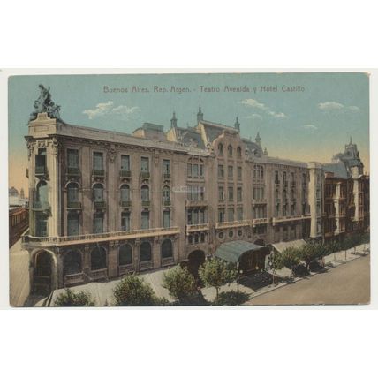 Argentina BUENOS AIRES Teatro Avenida y Hotel Castillo early 20th C. RPPC 15