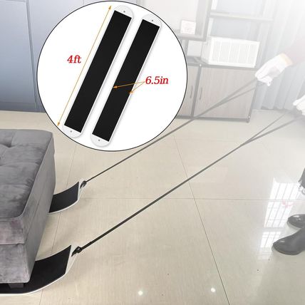 2 Set Large Furniture Sliders with Pull Strap,Appliance Moving Sliders,Heavy Dut