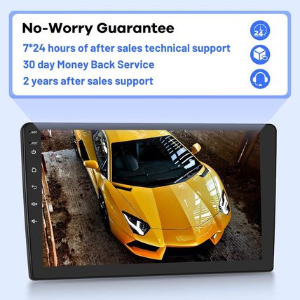 2G+32G] 10.1 Inch Android 11 Double Din Car Stereo with Wireless/Wired Carplay