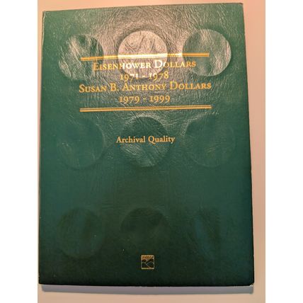 Littleton Eisenhower dollars 1971-1978D and Susan B Anthony 1979-1999D folder