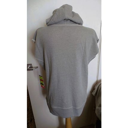 Zumba Groovin Pullover Sleeveless Hoodie Sweat Top Pepple Grey Unisex XS More M