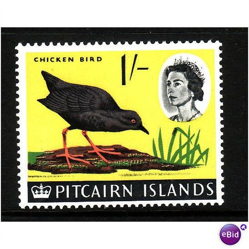 PITCAIRN ISLANDS 1964 1s CHICKEN BIRD SG44 U/M MINT