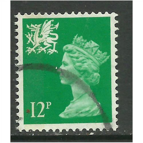 Wales GB 1986 12p Bright Emerald Machin SG W36.(H104