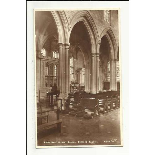 Gloucestershire BURFORD CHURCH Lady Chapel Postcard by Scott (P649)
