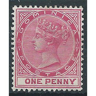Dominica 1887 SG22 1d Rose Mounted Mint..