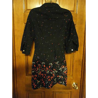 Ladies Old Navy Floral Print Cotton Shirt Dress - Size XS