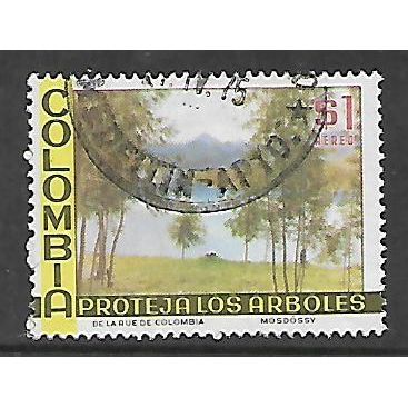 COLOMBIA 1975 COLOMBIAN ECOLOGY 1p PROTECT THE TREES SG1370 FINE USED