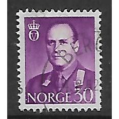 NORWAY 1958 KING OLAV V 30 ORE VIOLET SG 473 FINE USED#