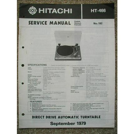 HITACHI HT-466 Original Service Manual