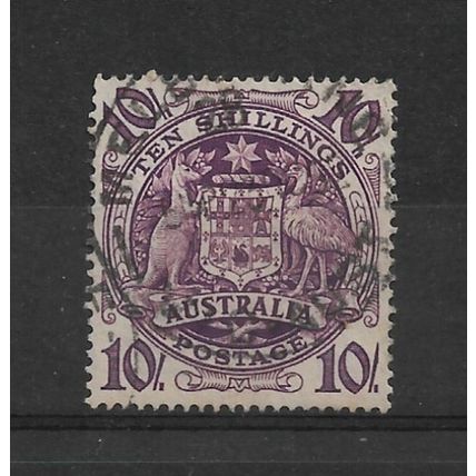 Australia.SG224b 10s Commonwealth Coat of Arms (Purple).Fine Used.Dec21a