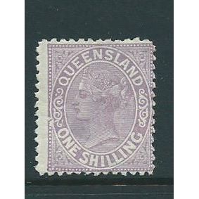australia states queensland sg173 sg 173 perf 12 pale mauve thinned hence price