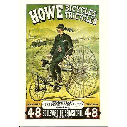 Advertising HOWE Bicycles Postcard (Pitkin NMM34)