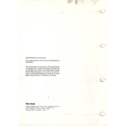 Fiat Ducato 90 Range Workshop Manual Introduction Technical Data 1990 505425 PDF