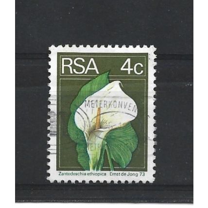 SouthAfrica.SG351 4c Arum Lily.Paper Unchecked.Fine Used.Sep25s