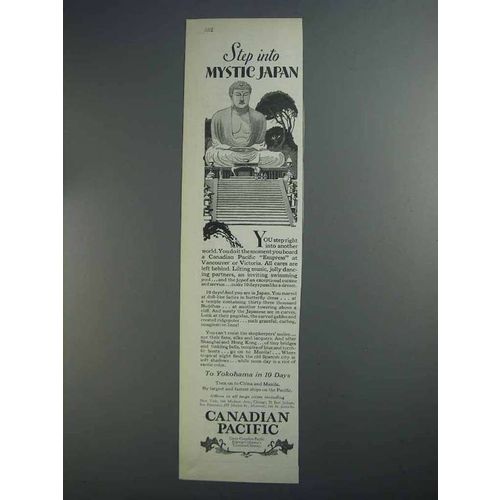 1927 Canadian Pacific Cruise Ad - Mystic Japan