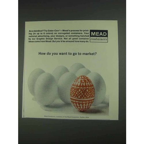 1967 Mead Color-Corr Printing on Containers Ad