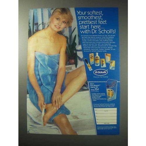1985 Dr. Scholl's Foot Beauty Products Ad - Softest