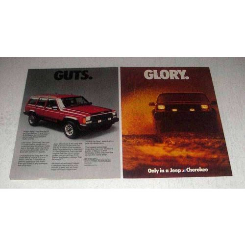 1986 Jeep Cherokee Chief Truck Ad - Guts Glory