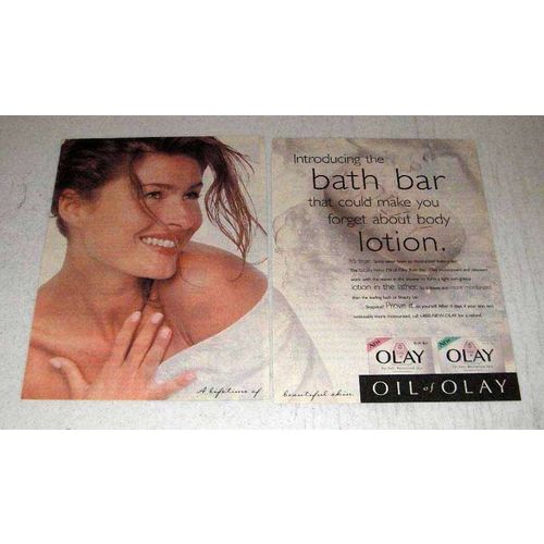 1996 Oil of Olay Bath Bar Ad - Forget Body Lotion