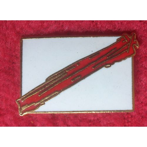 Pin Badge, Metal & Enamel: Red Diagonal, France, Mumm Reims (Champagne Company)
