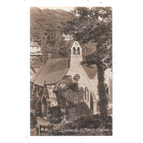 NICE PRINTED POSTCARD OF ST.JOHN'S CHURCH LYNMOUTH DEVON (2940)