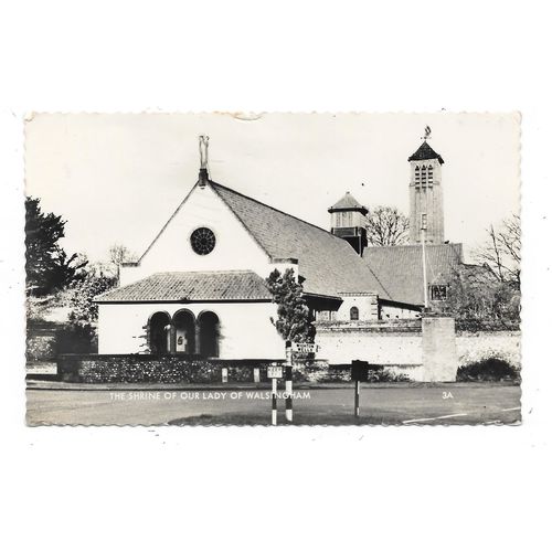 REAL PHOTOGRAPHIC POSTCARD THE SHRINE OF OUR LADY OF WALSINGHAM NORFOLK (3035)