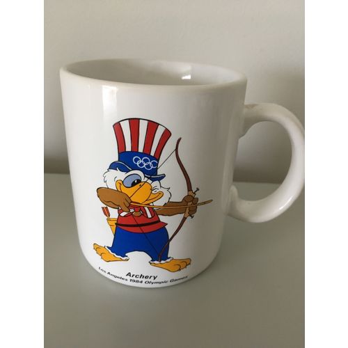 LOS ANGELES 1984 OLYMPIC GAMES COMMEMORATIVE MUG - ARCHERY