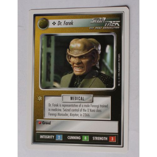 Star Trek CCG: Premiere Unlimited (Beta) # Dr. Farek (A) 1995 decipher