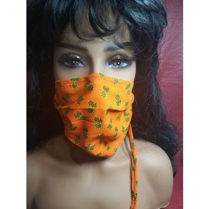 Cloth Face Mask w/ Copper/Silver Filters-Sunflower