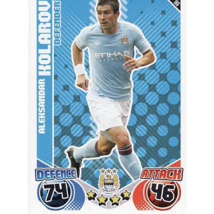 Match Attax 2010/2011 186 Aleksandar Kolarov Manchester City