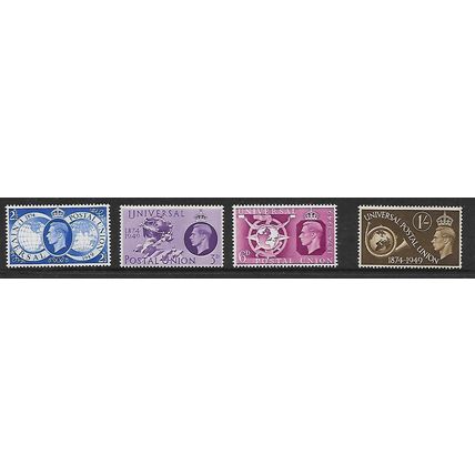 GREAT BRITAIN 1949 UPU SG 499 / 502 SET 4 VALS M / MINT #2