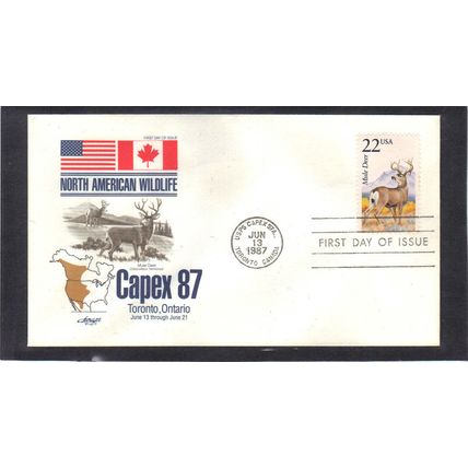FDC Artmaster 2294 22c Mule Deer (Cachet-U/A) CV40078