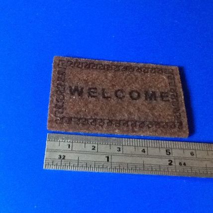 Welcome Door Mat (2) 1:12th scale miniature