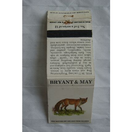 old Matchbook Cover - Animals - Fox