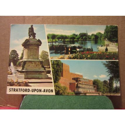 multiview, STRATFORD UPON AVON, WARWICKSHIRE. used postcard. 1971 pm Colourmas =