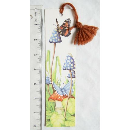 1980 bookmark: butterflies & toadstools, BM8 George Waterston & Sons, Edinburgh