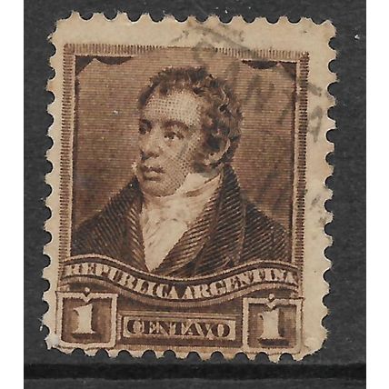 ARGENTINA REP 1892 1c BROWN RIVADAVIA SG 143 FINE USED#