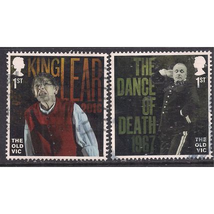 GB 2018 QE2 1st x 2 The Old Vic Bic. used SG 4125 - 4126 ( L780 )