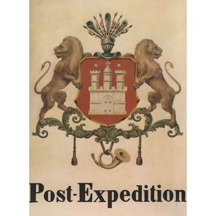 Hamburg German Antique 1865 Post Office Sign Postcard