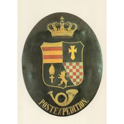 Posthausschild Oldenburg 1829 German Post Office Sign Postcard